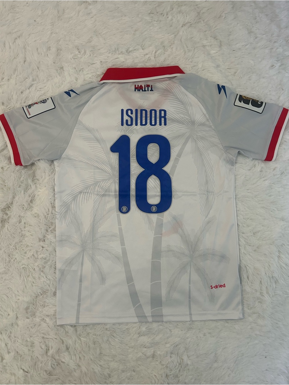 Men’s White & Red Football Jersey — Number 18